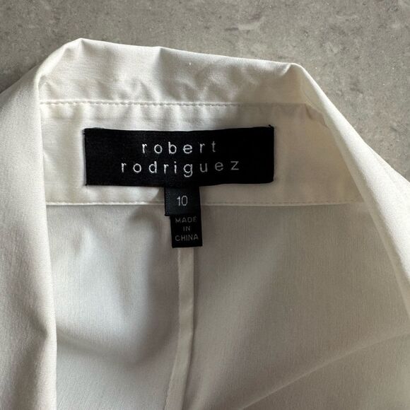 Robert Rodriguez Elegant White Ruched extra long blouse - Picture 4 of 5